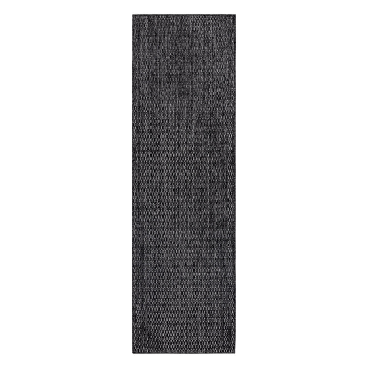 MATTA, löpare SISAL SION A5165A Melange Platt vävd svart 70/200 cm - Svart, Textil (70/200cm) - rugsX