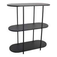 BEISTELLTISCH Britta Schwarz - Schwarz, Metall (30/70/77cm) - LOFT42