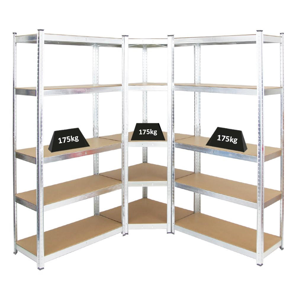 Proregal Eckregal Silber 90x180x40 cm