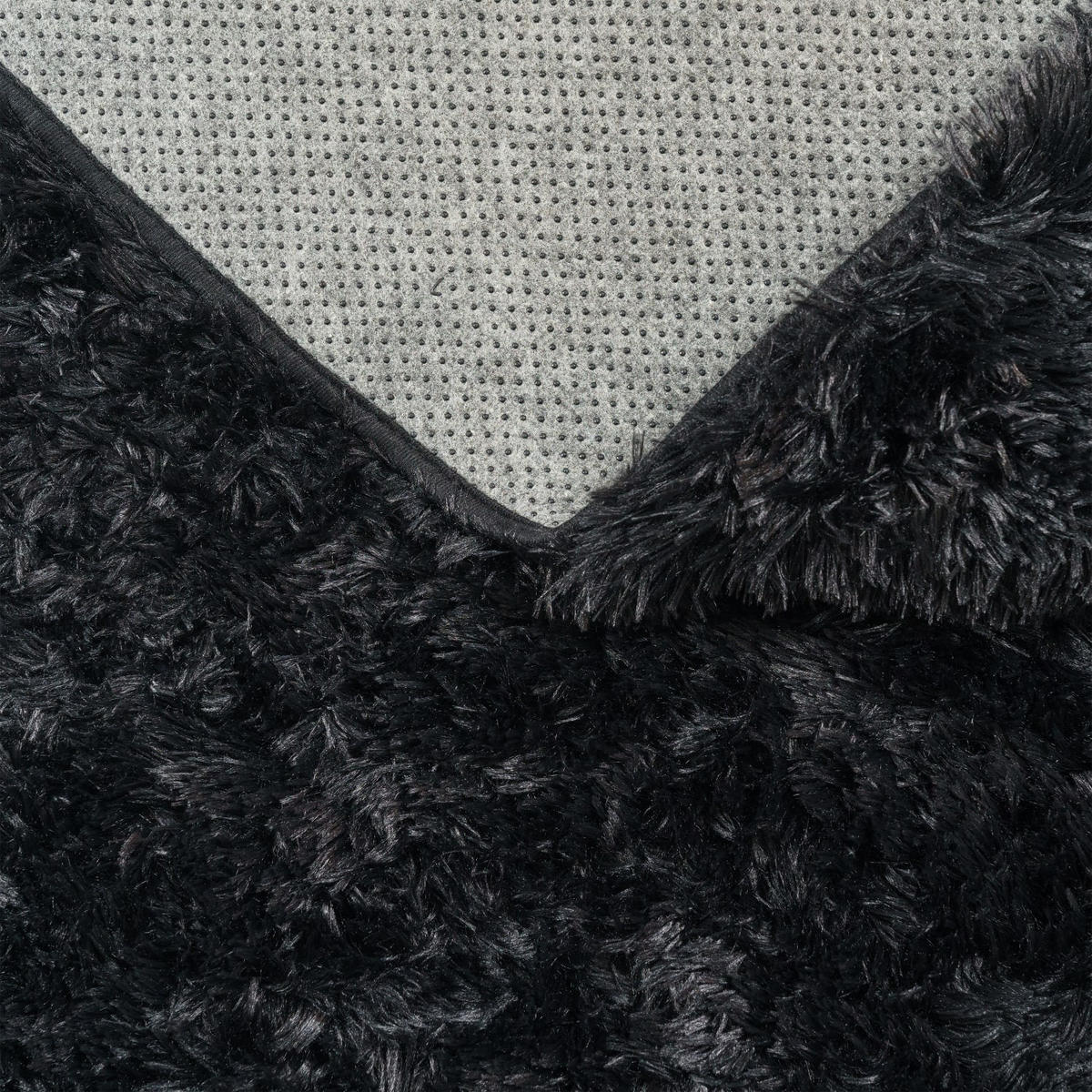 HOCHFLORTEPPICH Schwarz 140 x 200 cm - Schwarz, Kunststoff (140/200cm) - TT Home