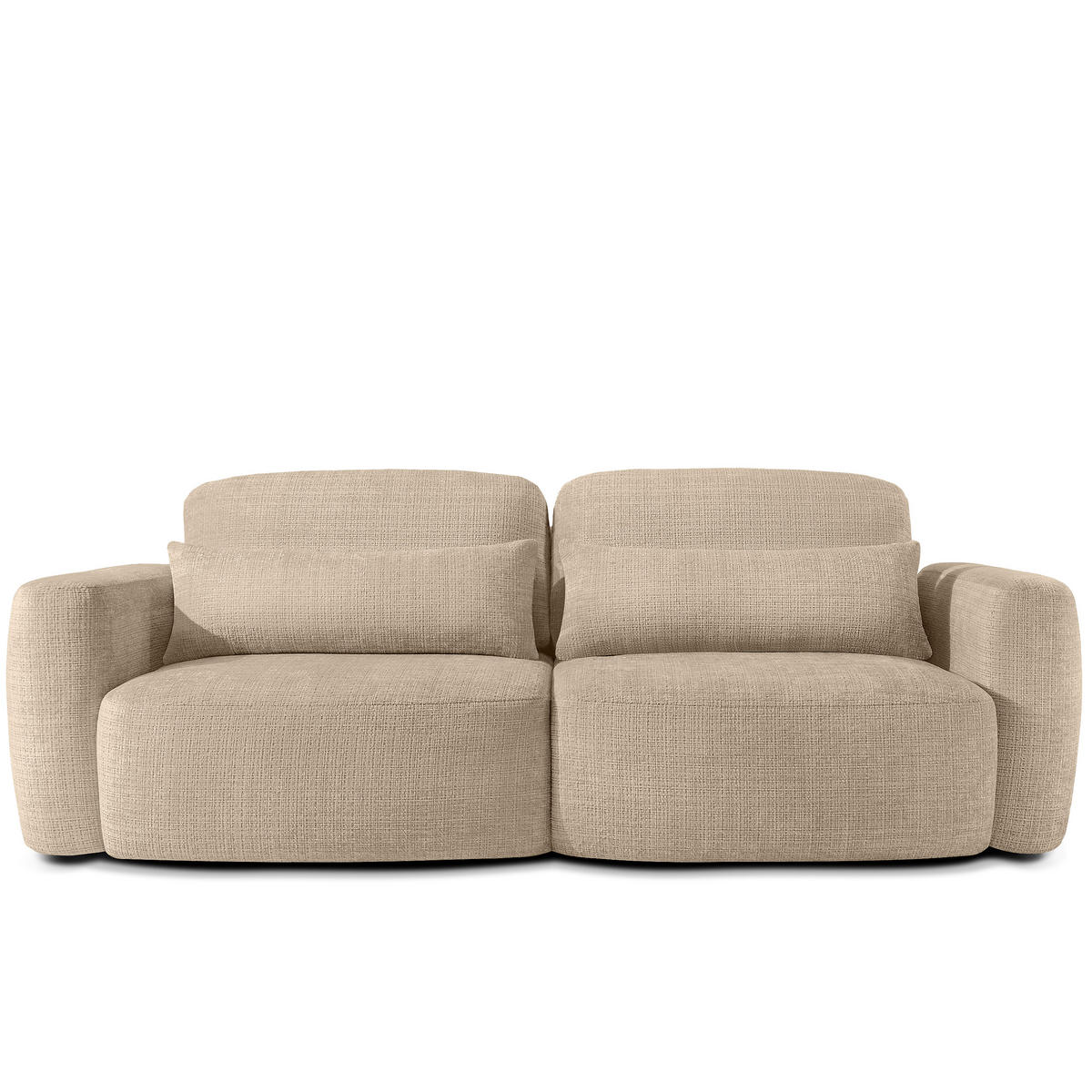 SITZGARNITUR ELOSA - Beige, Holz/Textil (245/85/115cm) - KONSIMO®