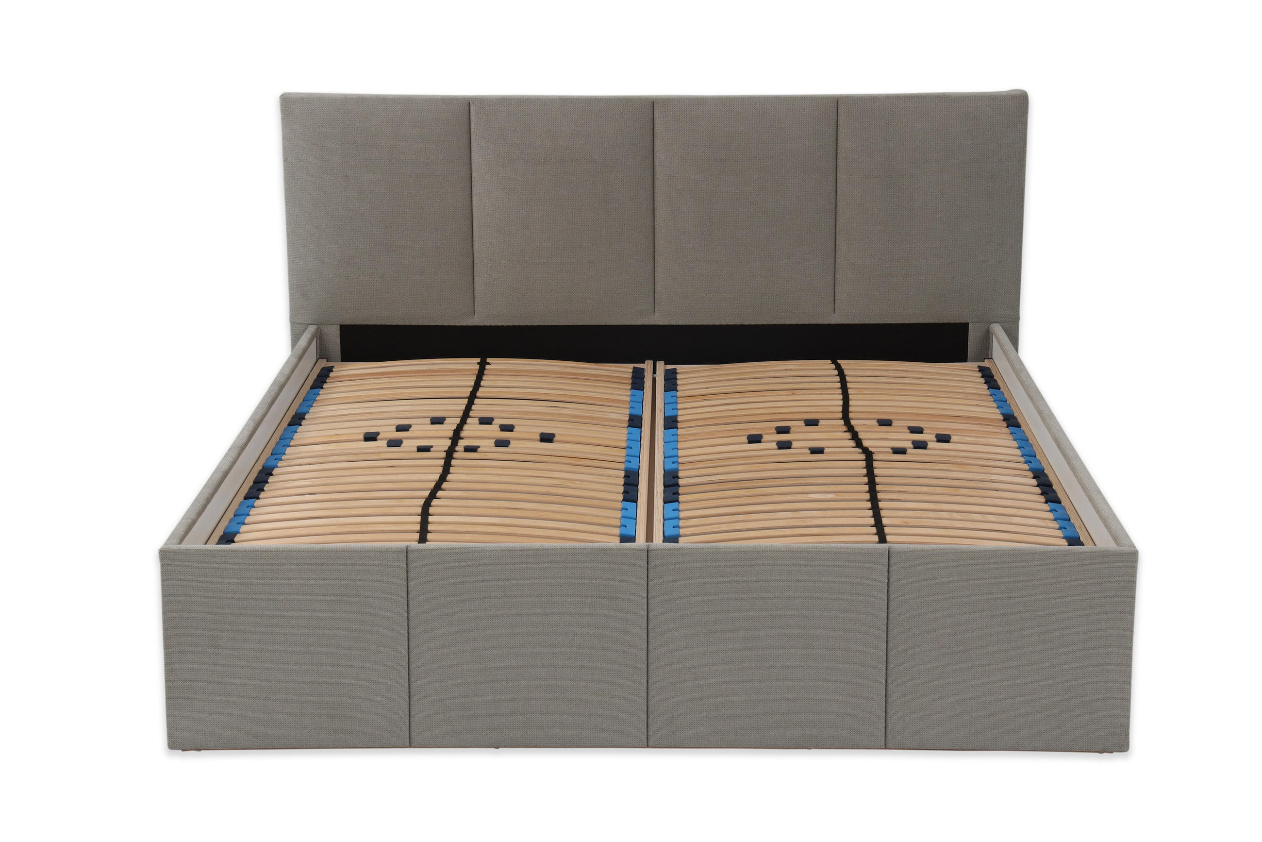 POLSTERBETT Dalas Granitgrau 160 x 200 x 40 cm Stauraum Mit hochwertiger Matratze H3 (bis 120 kg) und Lattenrost - Grau, Holz (160/200cm) - Halmon Schlafkomfort Betten 