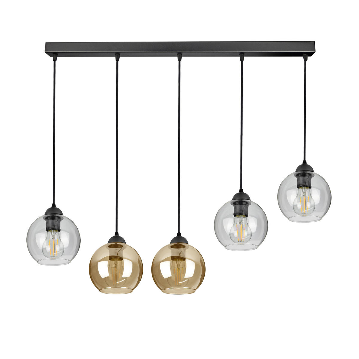PEDELLEUCHTE HAGEN - Transparent/Honig, Glas/Metall (15/100/100cm) - kiki design
