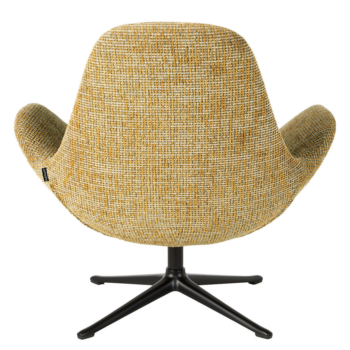 SESSEL - Schwarz/Honig, Textil/Metall (87/90/82cm) - home24