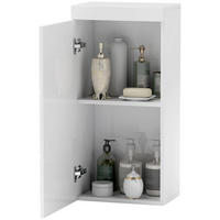 HÄNGESCHRANK 37.2x24.5x76.8 cm Weiß mit 2 Regalen & quadratischem Griff - Weiß, Holzwerkstoff (37.2/76.8/24.5cm) - Modfu