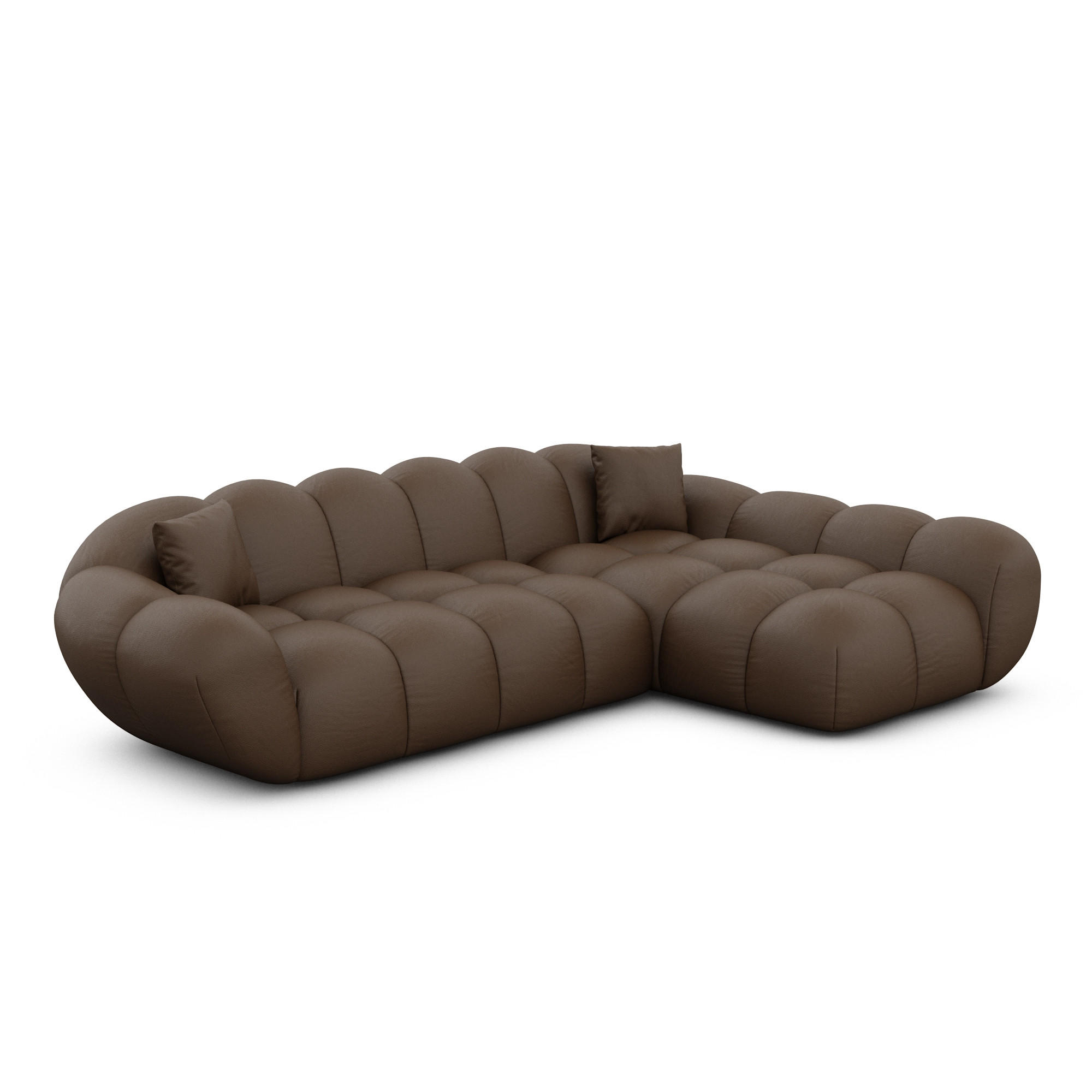 Varoyal Ecksofa Dunkelbraun 265x160 cm