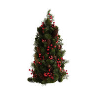 LED-MITTELSTÜCK Royal, Rot, 50x27 cm, Dekorative Weihnachtsdeko - Rot, Kunststoff (27cm) - home&you