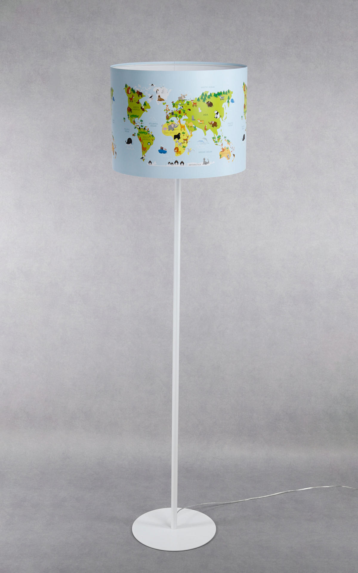 STEHLAMPE Bunt 40/30 cm - Multicolor/Weiß, Kunststoff (30/3.8/30cm) - ONZENO