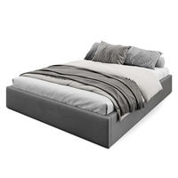 POLSTERBETT 160x200cm Bett mit Stauraum Lattenrost Graphit - Graphitfarben, Holz/Holzwerkstoff (160/200cm) - Muralo