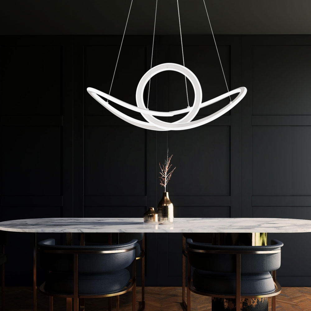 LED HÄNGELEUCHTE Metall Weiß - Weiß, Metall (73/73/150cm) - Wofi