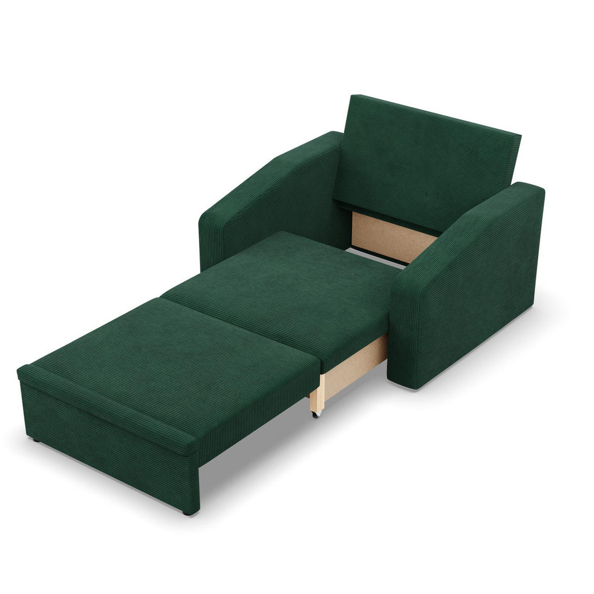 LOUNGESESSEL ORBIT, 90 CM, Cord - Dunkelgrün - Grün, Textil (118/80/87cm)