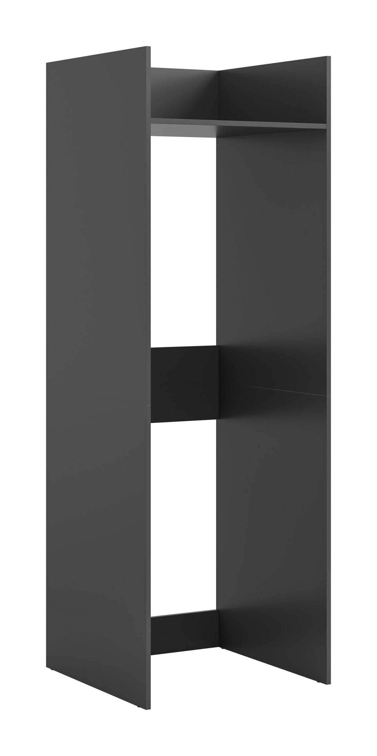 WASCHMASCHINENSCHRANK Mixx (B/H/T: ca. 66/195/66 cm) in anthrazit/anthrazit - Anthrazit, Holzwerkstoff (66/195/66cm)