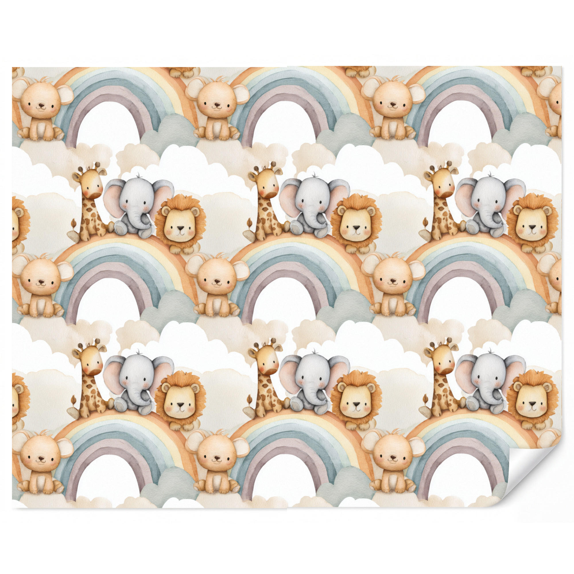 OnlyWow Kindertapete Weiß 350x280 cm