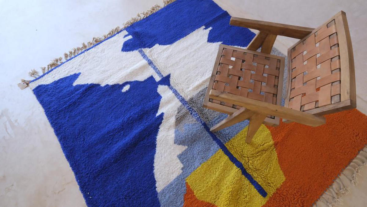 BERBERTEPPICH aus reiner Wolle 219x 239 cm - Blau, Naturmaterialien (219/239cm) - AFK Living