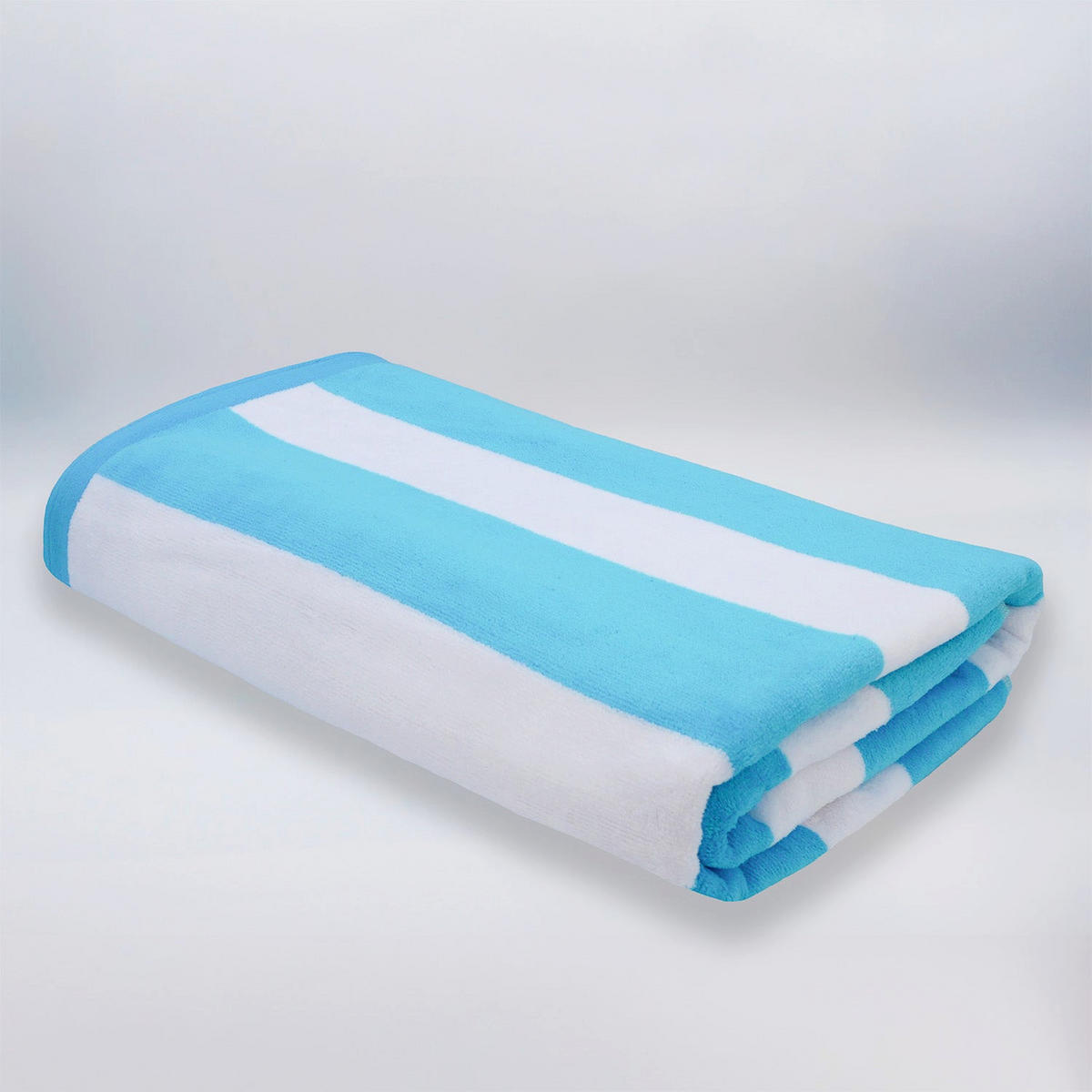 STRANDTUCH Frottee Samt Jacquard Blau 100x175 470g/m² - Bahia Blau Türkis - Blau, Textil (100/175cm) - LE COMPTOIR DE LA PLAGE