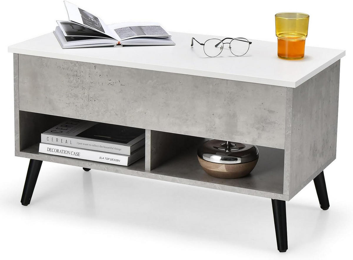 SOFATISCH Grau - Grau, Holz (40/80/45cm) - COSTWAY