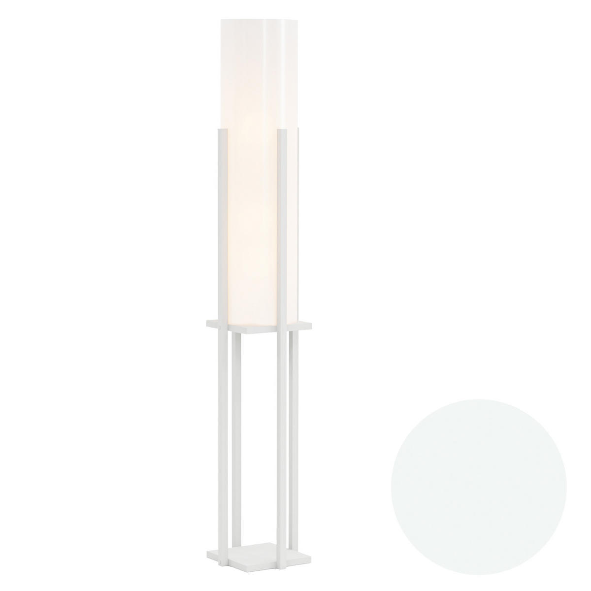 STEHLEUCHTE Gisborne - Weiß, Holzwerkstoff (25/25/146cm) - lux.pro