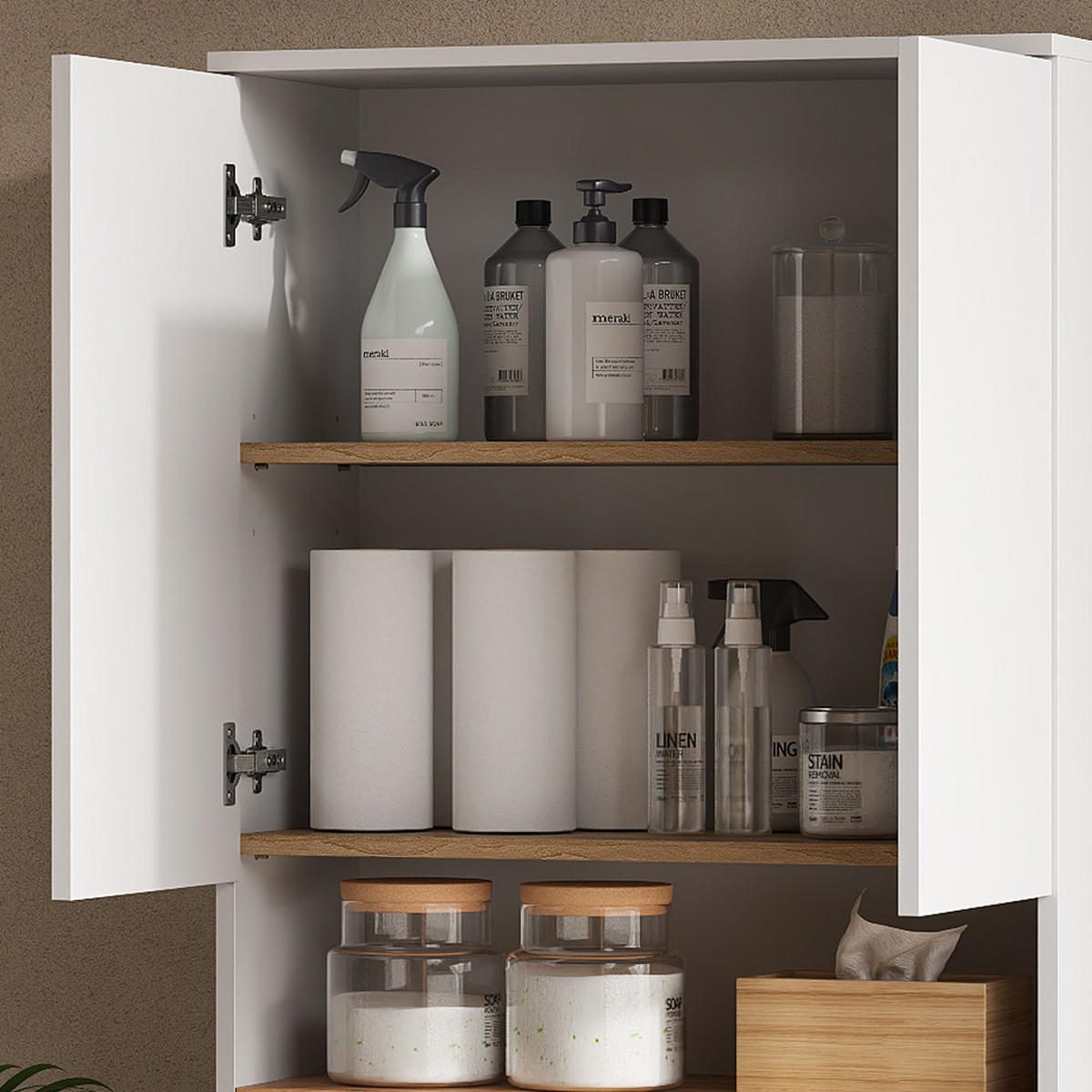 SKŘÍŇKA NA PRAČKU Viktor Bílá/Artisan - bílá, kompozitní dřevo (68/100.4/29cm) - Vicco