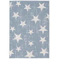 IN & OUTDOOR TEPPICH FLACHGEWEBE MARBELLA STERNE - Blau, Textil (140/200cm) - Pergamon