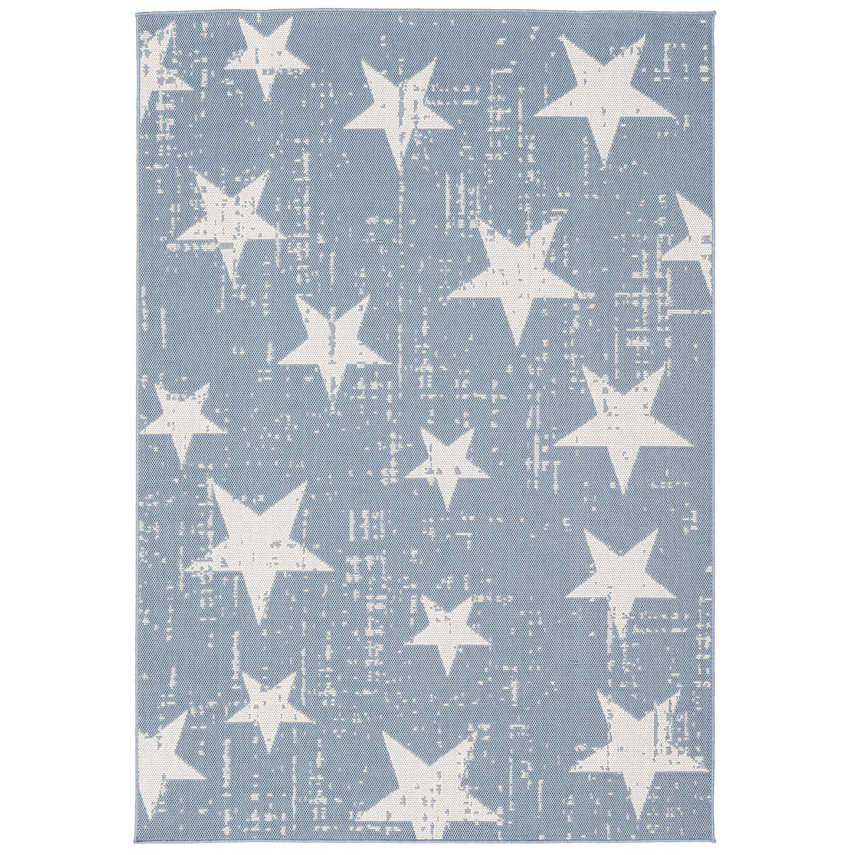 IN & OUTDOOR TEPPICH FLACHGEWEBE MARBELLA STERNE - Blau, Textil (140/200cm) - Pergamon