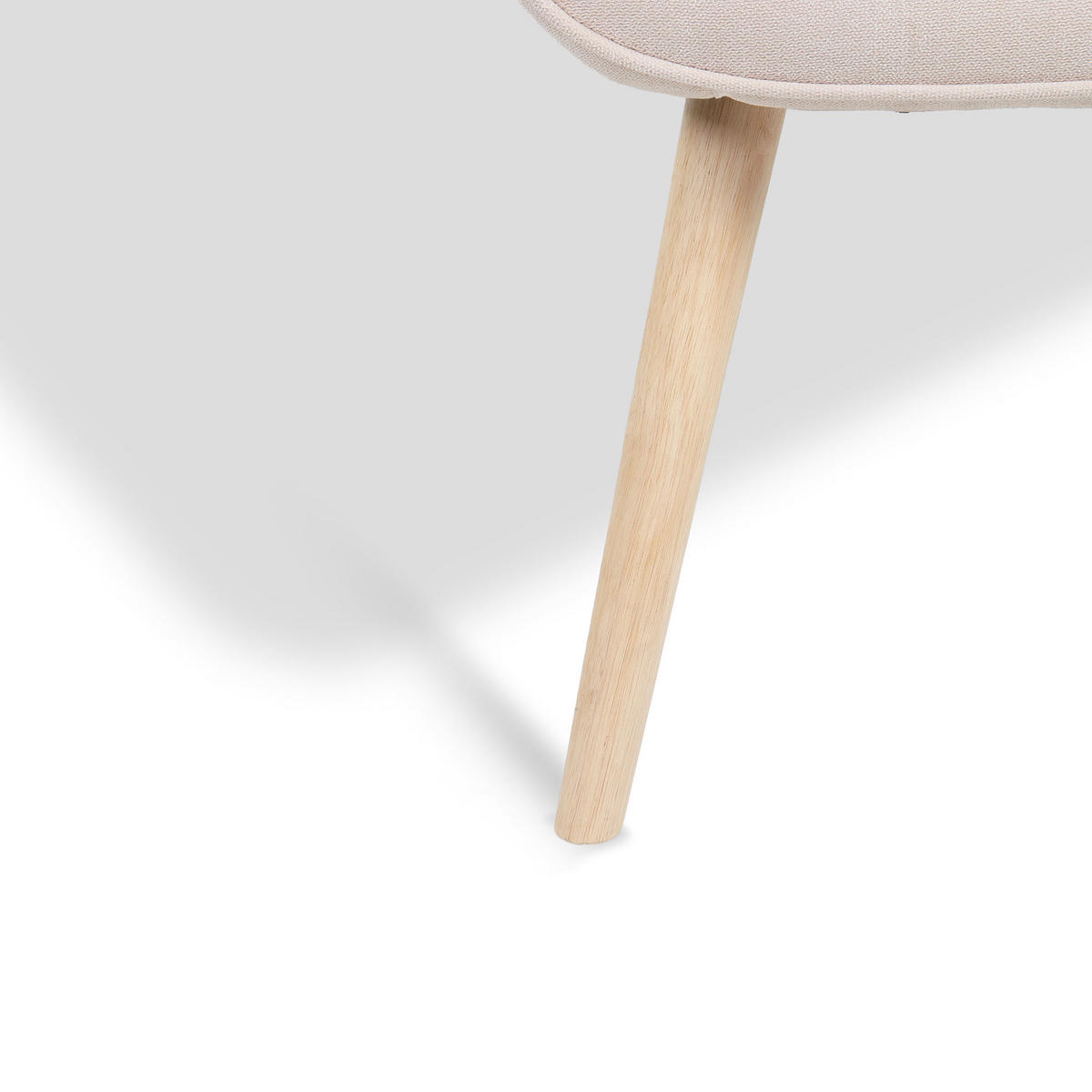 SESSEL Stella Skandinavischer aus beigem Stoff mit Nähten - Beige/Creme, Holz/Holzwerkstoff (67/102/73.5cm) - Sicaan