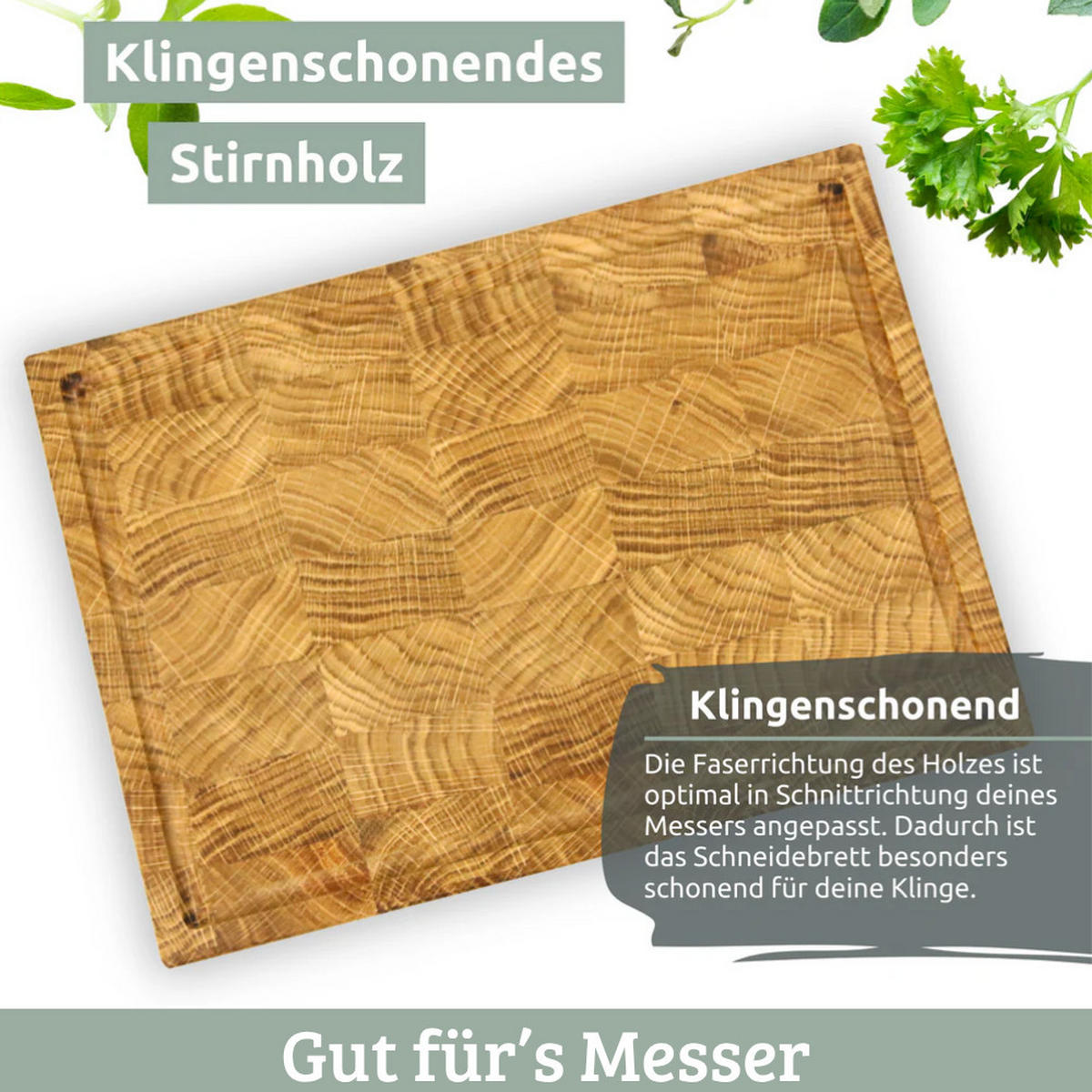 SCHNEIDEBRETT Holz klein MILA klingenschonend 28x20x2,5 cm - Braun, Holz (28/20cm) - DELUKE
