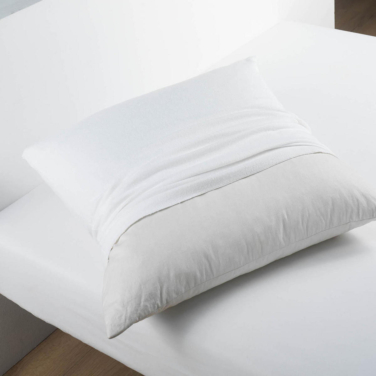 KISSENSCHONBEZUG 50 X Weiß 70/50 cm - Weiß, Naturmaterialien (50/70cm) - Douceur d´intérieur
