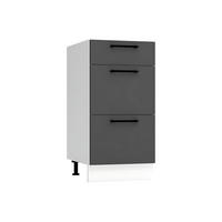 UNTERSCHRANK D40S3 - Morvex - 3 Schubladen für effiziente Organisation - Anthrazit, Holz/Metall (40/82/52.4cm) - ROYAL24_MARKT