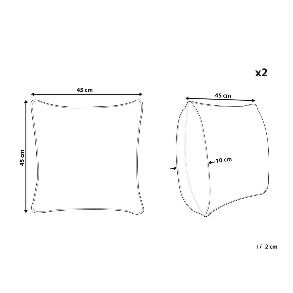 Thumbnail - Beliani Gartenkissen, Rosa, Textil, Füllung: Polyester, Quadratisch, 45x45 cm, Outdoor-Kissen, Outdoor-Dekokissen