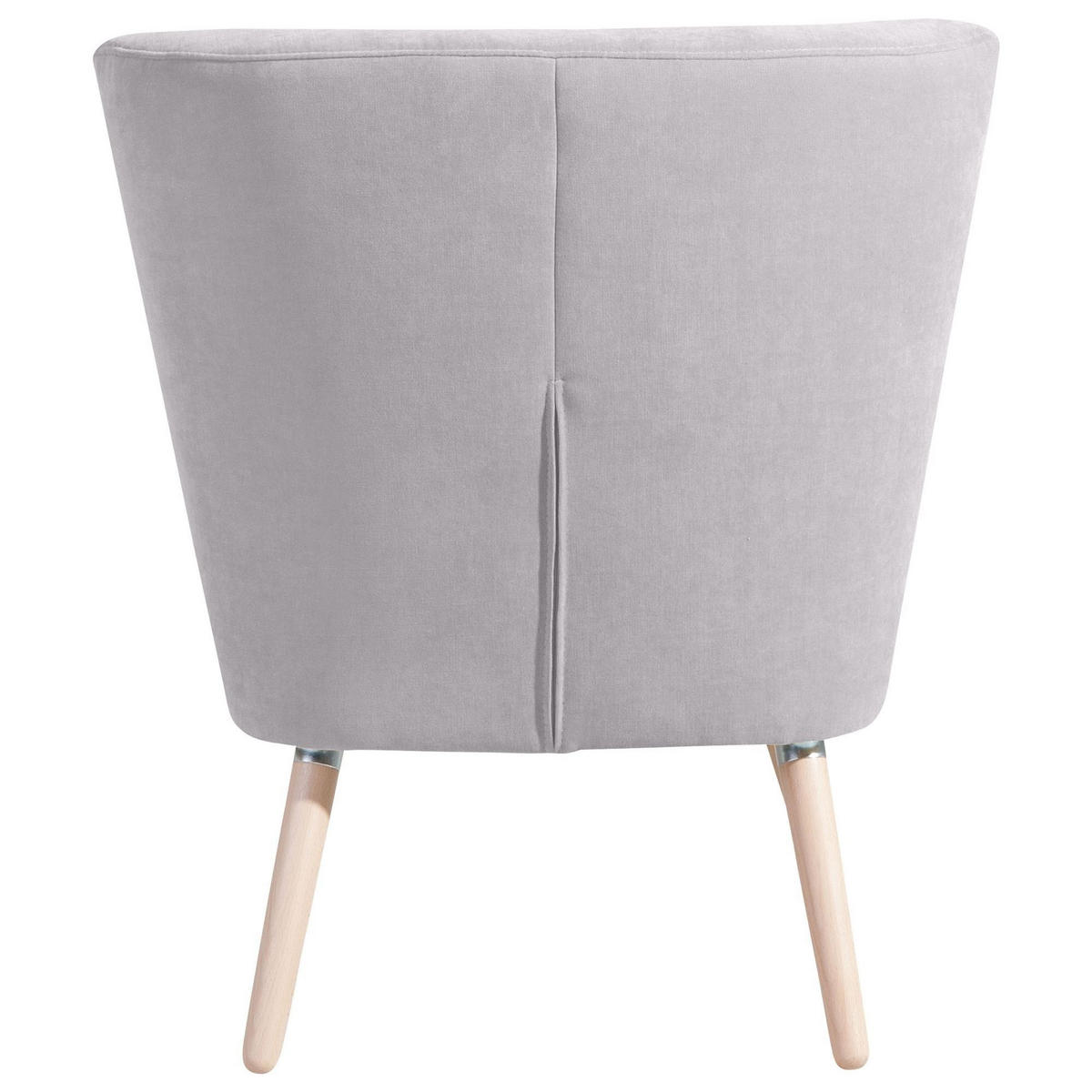 SESSEL Kassi Bezug Veloursstoff Buche natur / silber - Silberfarben, Kunststoff (69/80/68cm) - 58aufmkessel