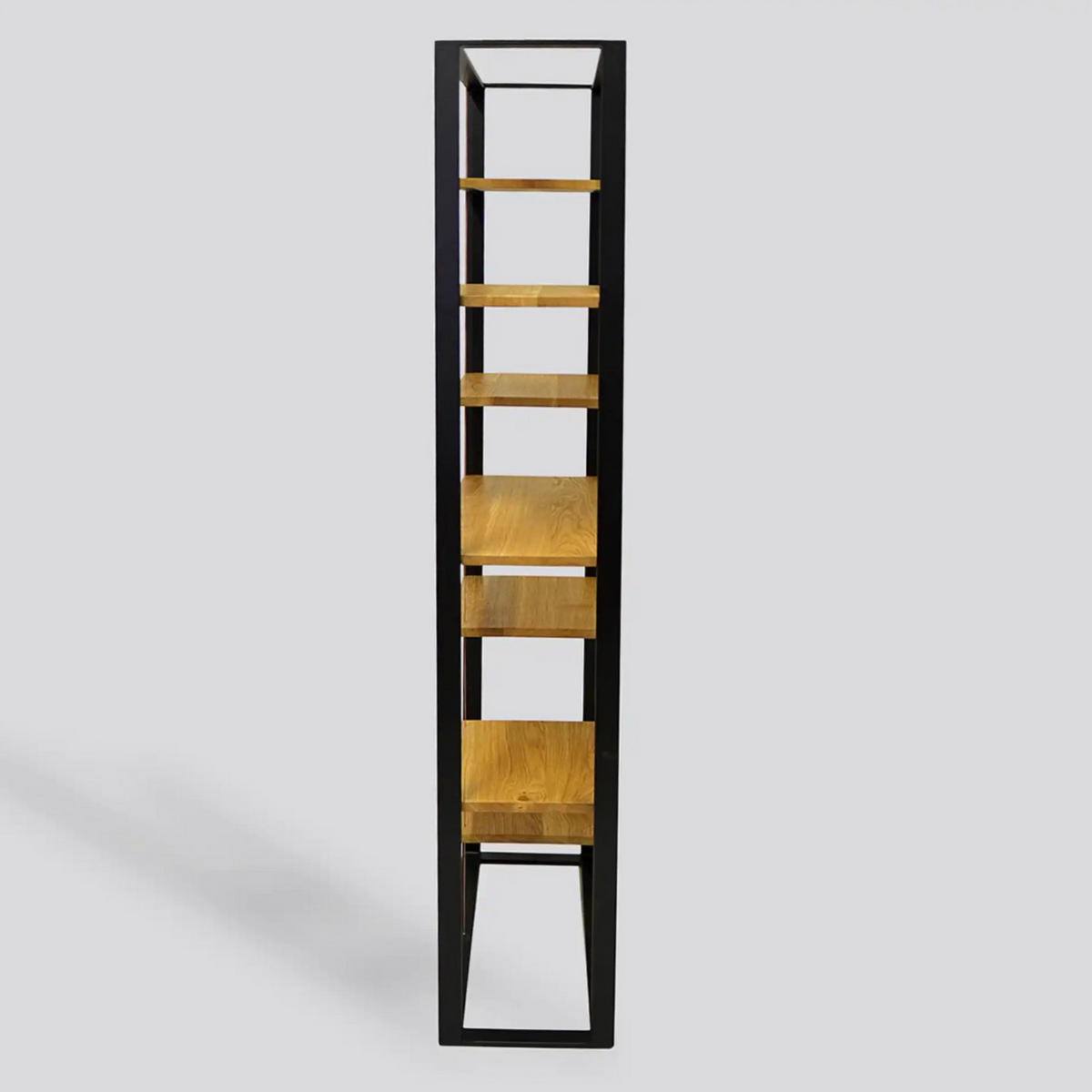 REGAL aus Massivholz und Metall für Wohn- oder Arbeitszimmer IBSEN - Eichefarben, Holz (70/180/30cm) - Rawood Furniture