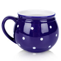 KERAMIKBECHER PUNKTE, Keramik, blau, 200 ml - Blau, Keramik (0.2L) - Orion 