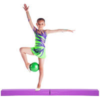 BALANCE Beam zusammenfaltbar Lila - Lila, Kunststoff (20/170cm) - COSTWAY