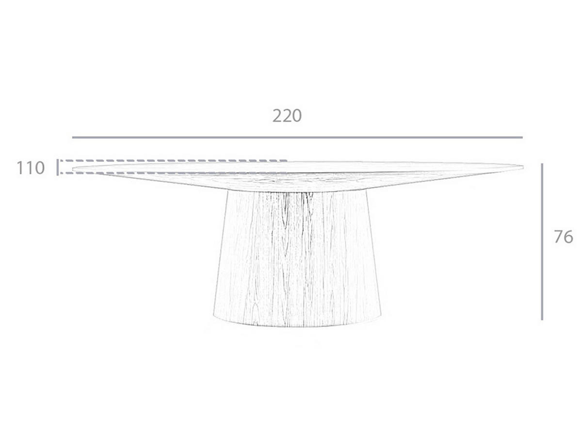 ESSTISCH Oval Walnuss 220/110/76 cm - Walnussfarben, Holz (110/220/76cm) - ANGEL CERDA