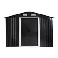SCHREBERGARTENHAUS - 247 cm x 296 cm - metall - anthrazitgrau Manso - Anthrazit, Metall (247/170/296cm) - Vente-Unique
