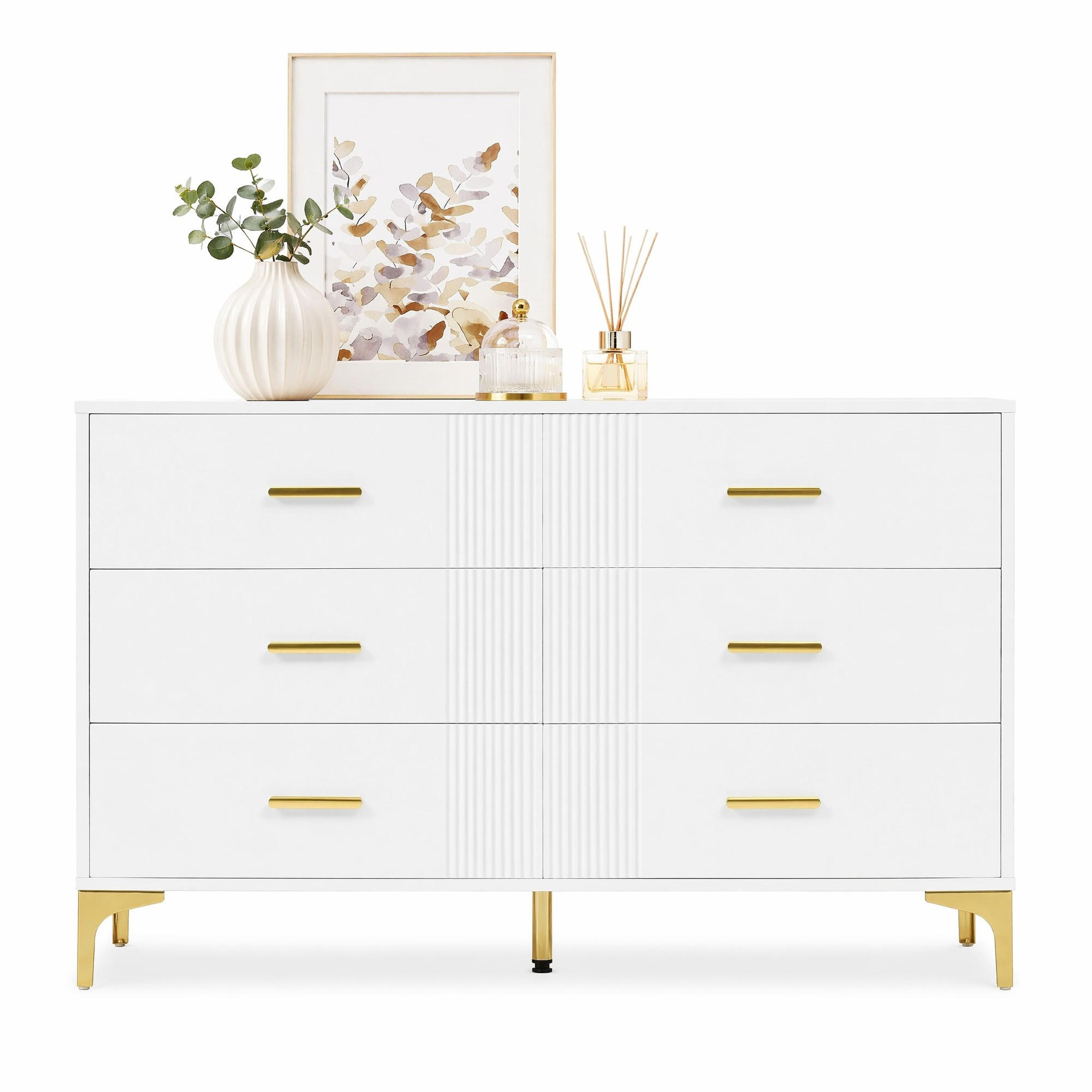 Evryae Sideboard Weiß 120x76x40 cm
