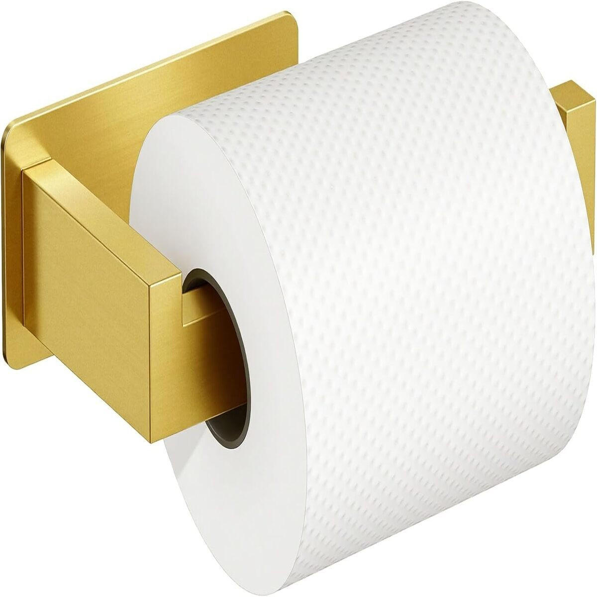 TOILETTENPAPIERHALTER , Edelstahl - Goldfarben, Metall (7.7/4.5/14cm) - Authentics