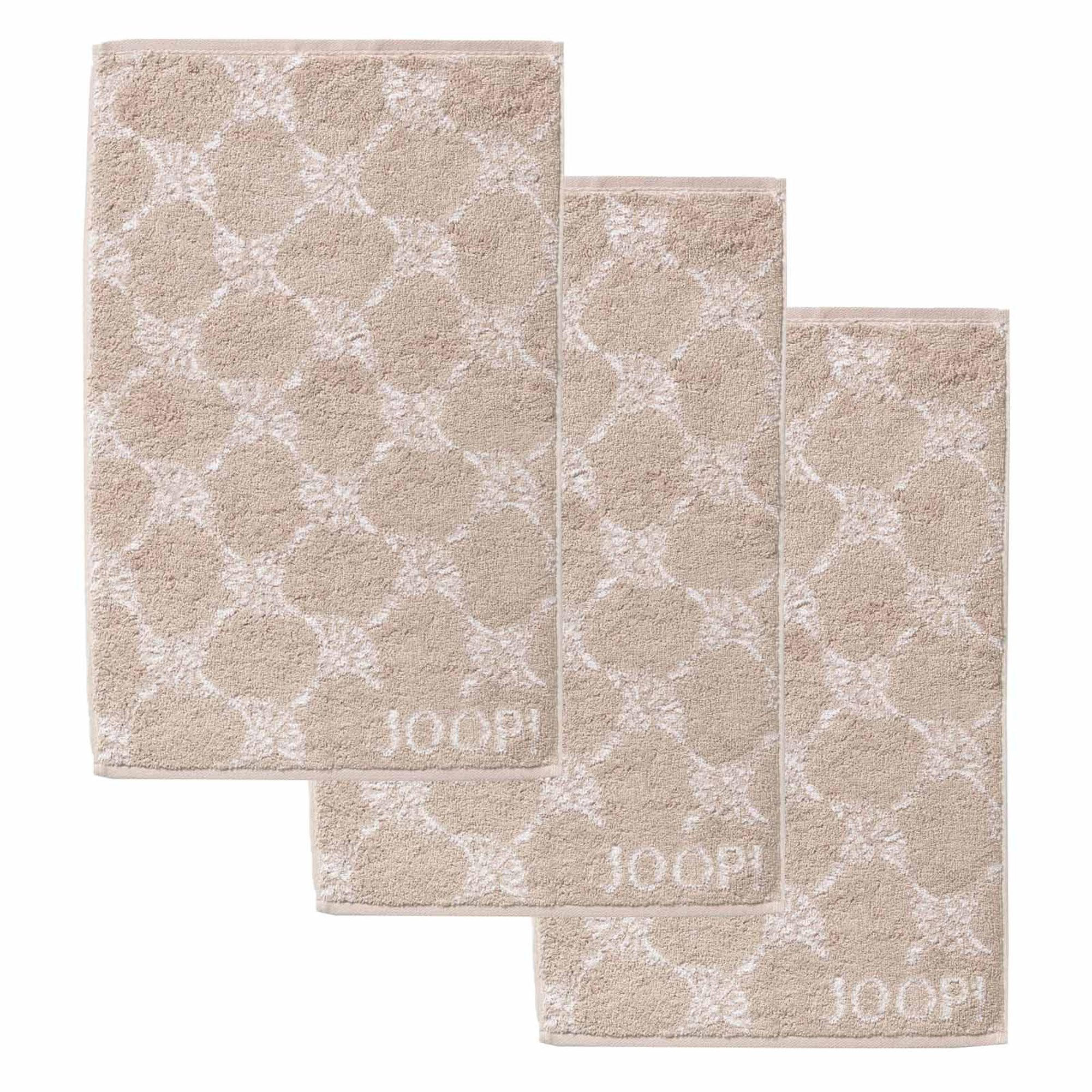GÄSTETUCH Unisex Classic Frottier Beige 3er Pack Baumwolle - Beige, Textil (200/135cm) - Joop!