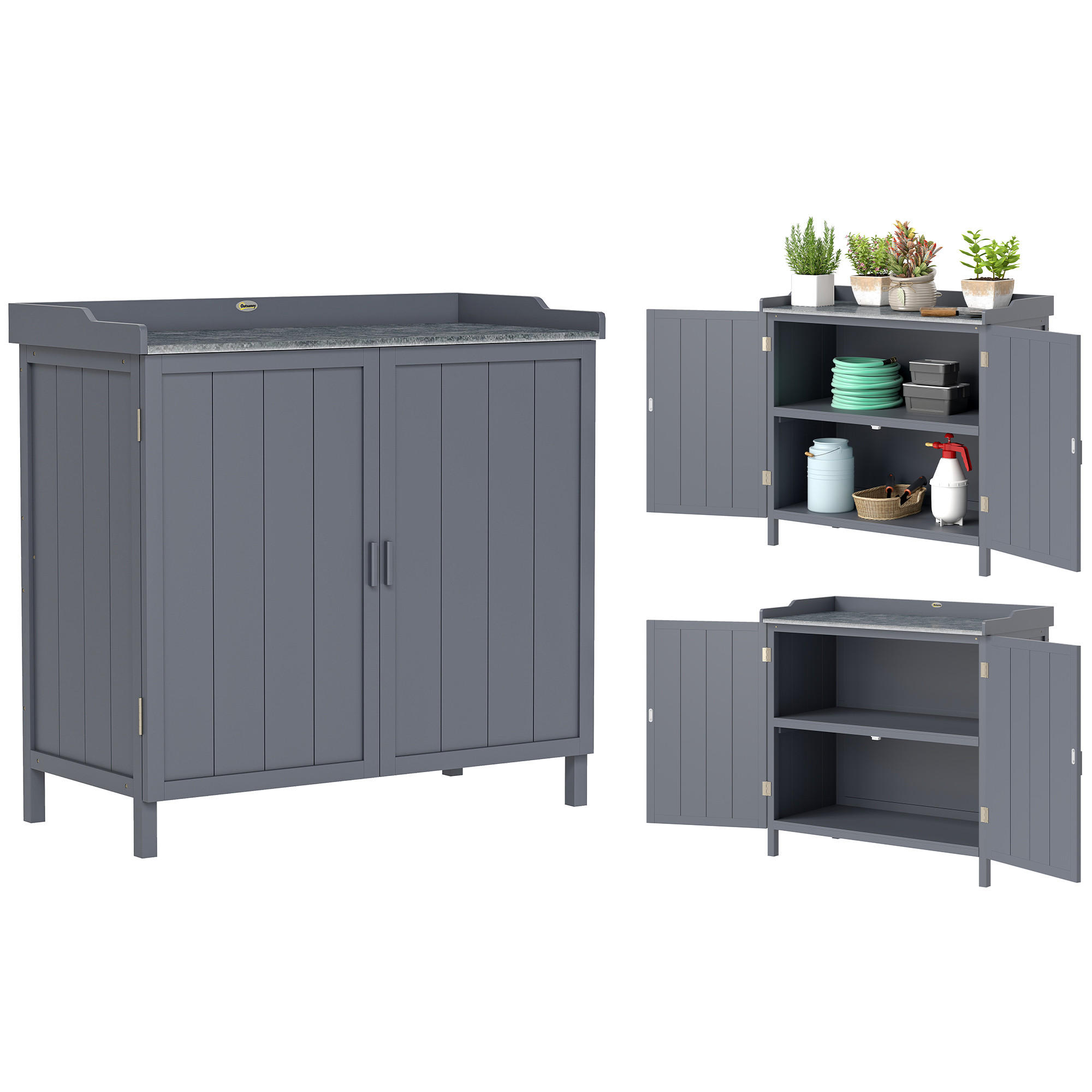 GERÄTESCHUPPEN DE-17626 Grau - Grau, Holz (98/95.5/48cm) - ComfortXL
