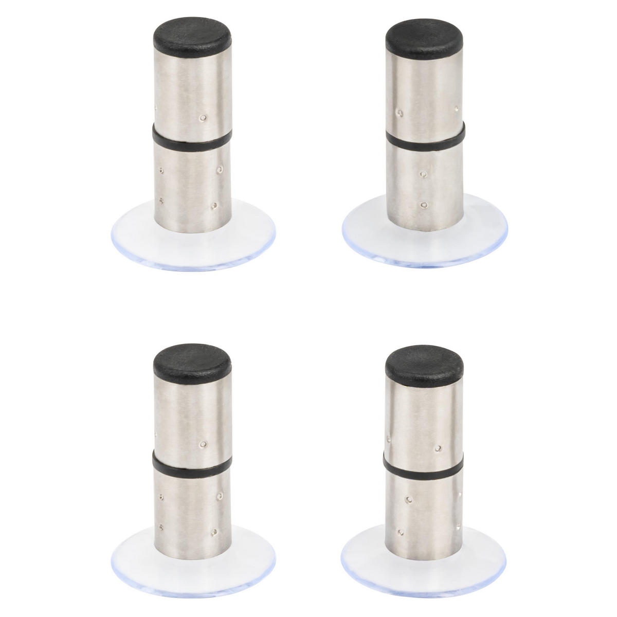 HERDABDECKPLATTEN-ERSATZFUSS 4er-Set - Edelstahlfarben, Metall (2/5.5/2cm) - bremermann