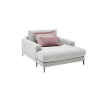 LONGSEAT CARA Silber Cord - Silberfarben/Schwarz, Textil/Metall (132/84/170cm) - KAWOLA