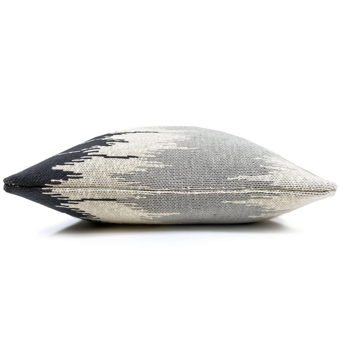 DEKOKISSEN Welle gestrickt Anthrazit 50x50 - Anthrazit, Textil (50/50/12cm) - Malagoon
