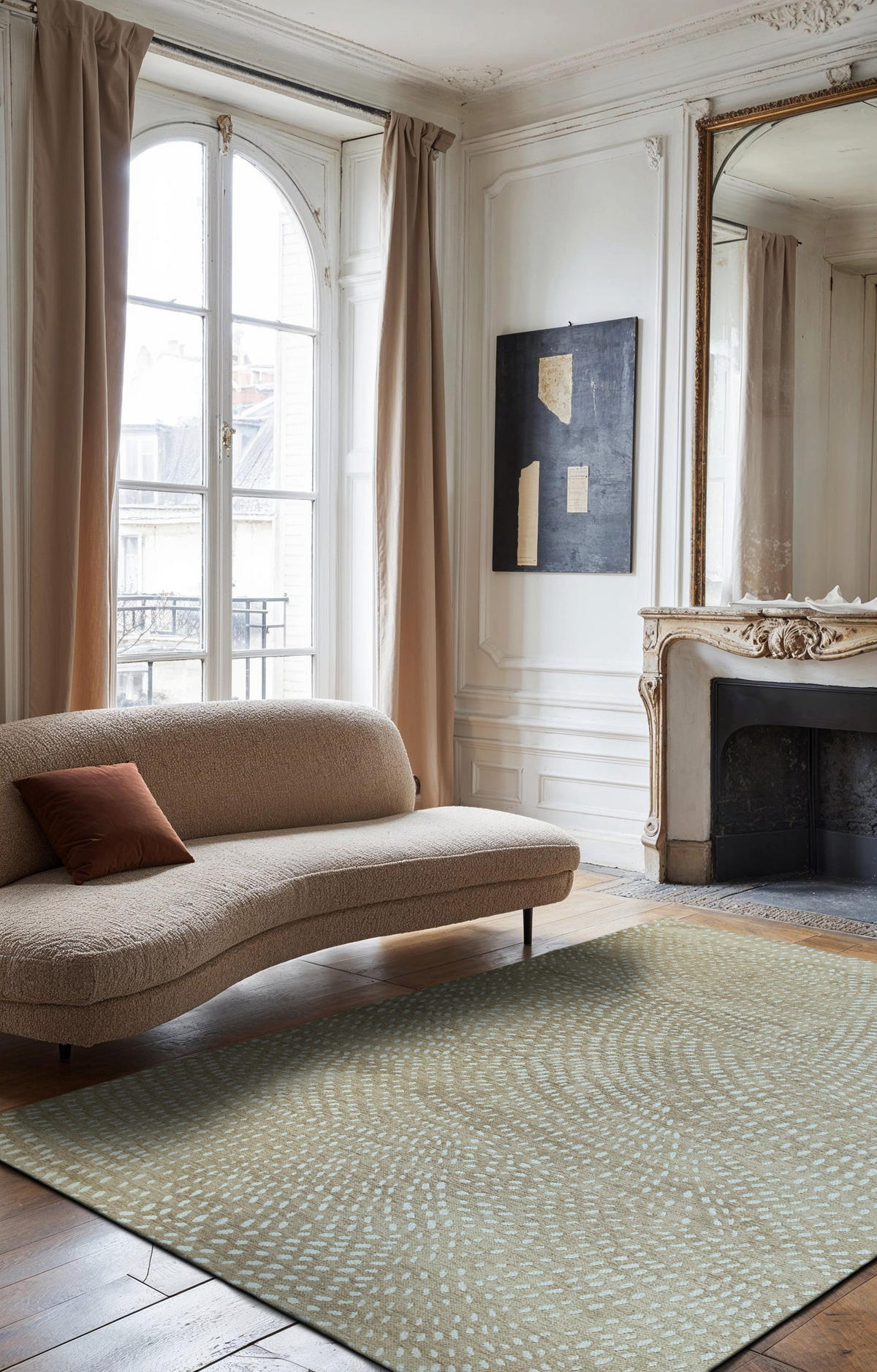 TEPPICH modern Flachgewebe PRETO Beige 170 x 240 cm - Beige, Textil (170/240cm) - Novatrend