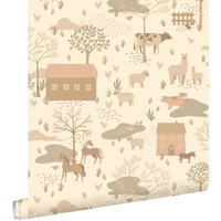 TAPETE Bauernhof 50 x 900 cm - Beige, Papier (50/0.1cm) - ESTAhome