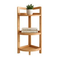 ECKREGAL Natur Bambus 3 Ablagen 77x23x23 cm - Hellbraun, Holz/Holzwerkstoff (23/77/23cm) - Relaxdays