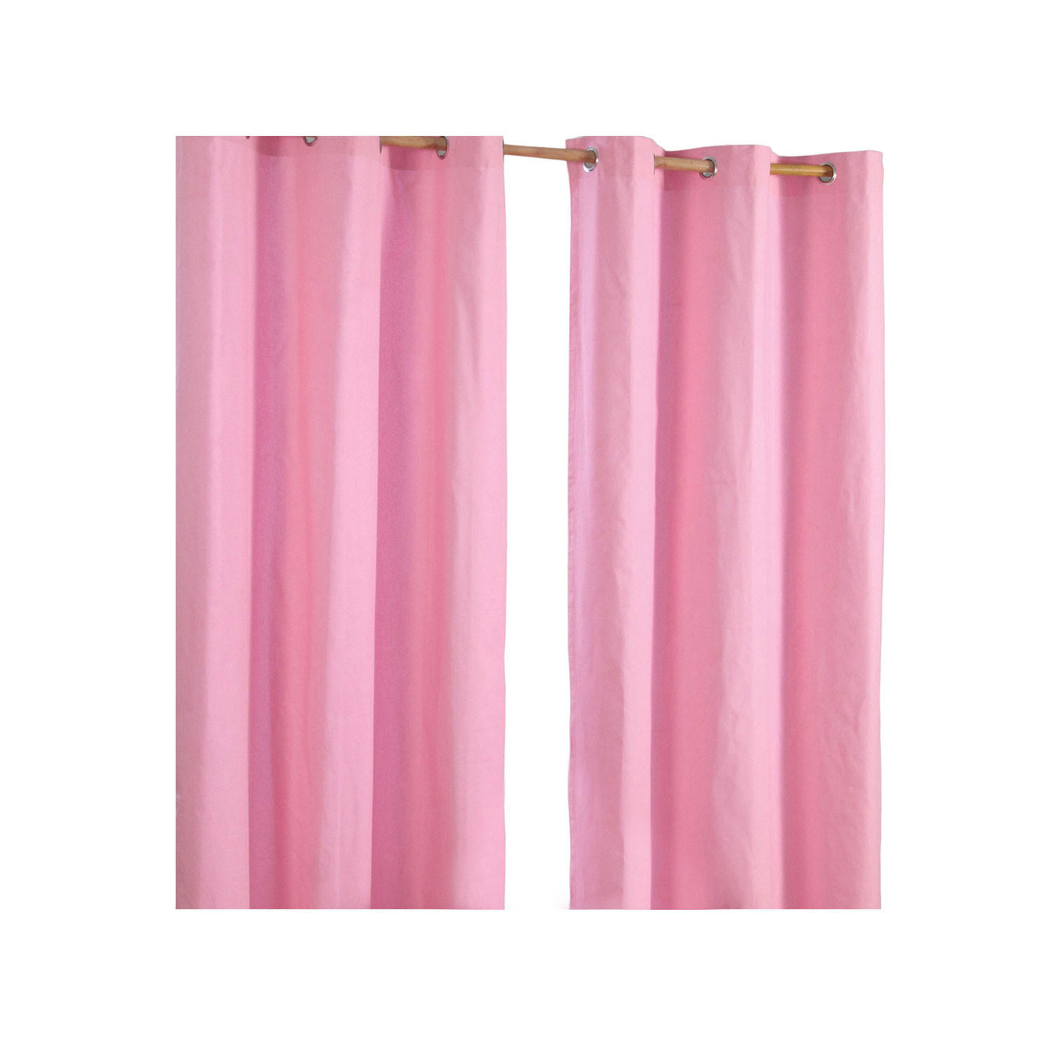ÖSENVORHANG blickdicht 2er-Set, 137/182 cm - Rosa, Textil (137/182cm) - Homescapes