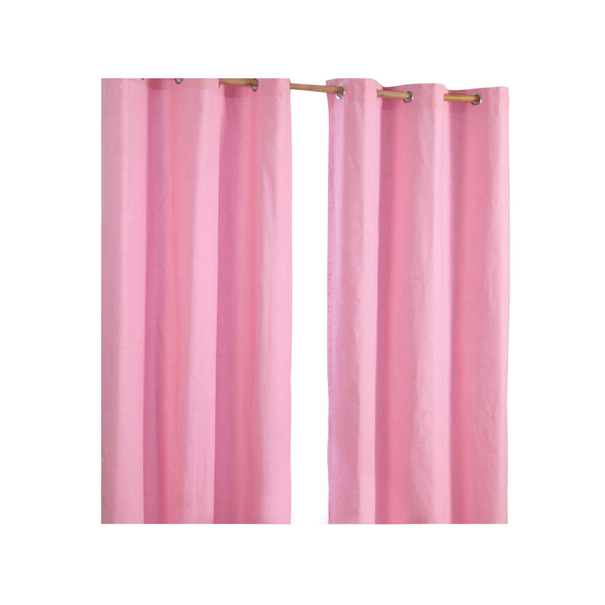 ÖSENVORHANG blickdicht 2er-Set, 137/182 cm - Rosa, Textil (137/182cm) - Homescapes