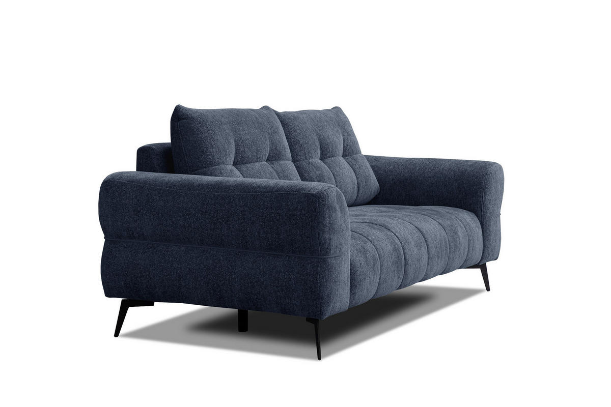 SOFA SALVINI 2,5-Sitzer, dunkelblau - Dunkelblau, Holz/Textil (206/88/99cm) - Courtois Laville