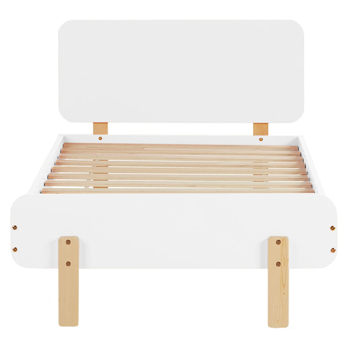KINDERBETT Weiß 90/200 Lattenrost Matratze - Weiß, Holz (95/77/209cm) - Homestyle4u