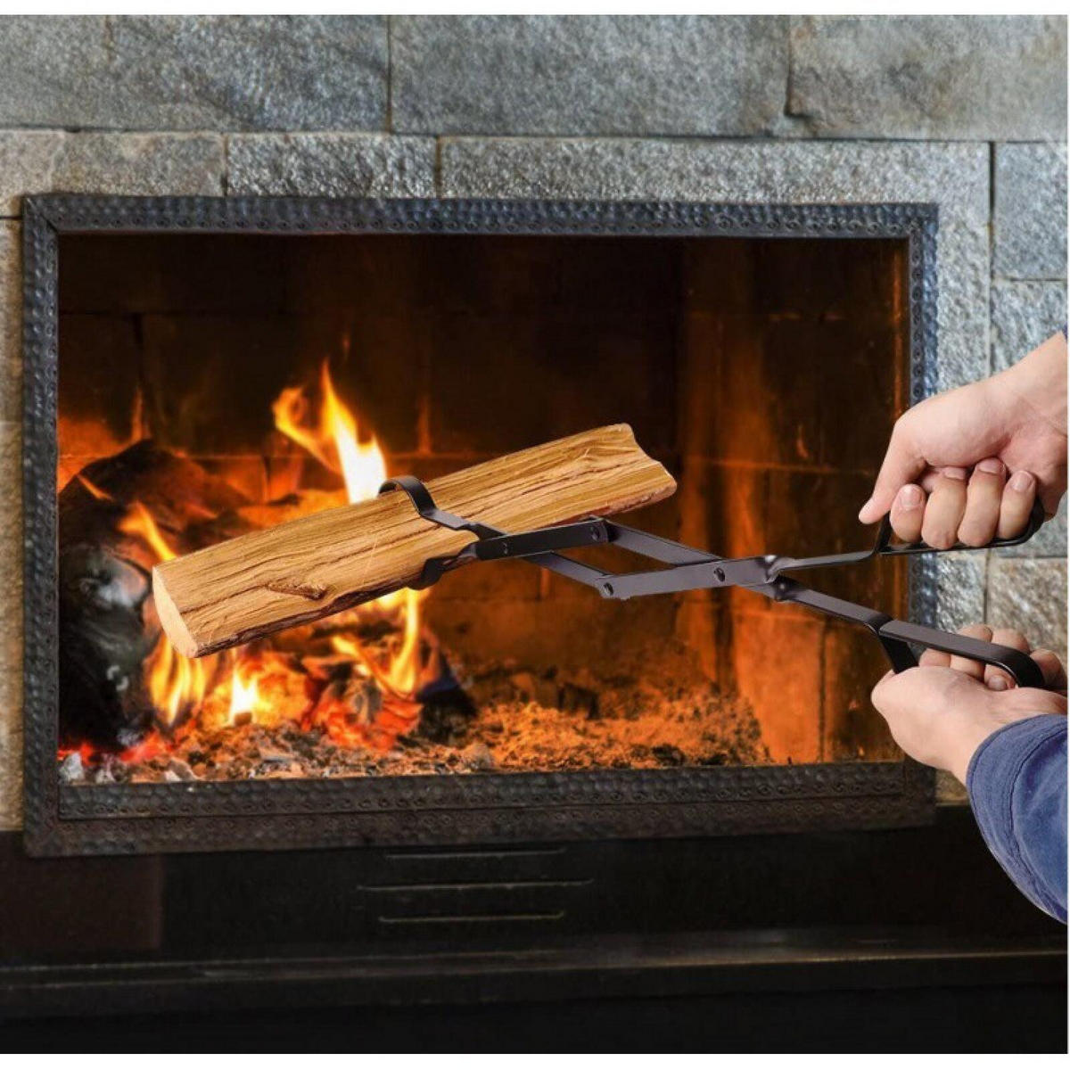 ZANGE – Kaminzubehör für Campingkamine, Kamine im Haus und Öfen im Freien – 66 cm - Schwarz, Metall (66/6.3/6.3cm) - DCA